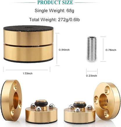 Audiocrast HiFi Speaker Spikes Stand Feet Shock Absorber Feet Pads Isolation - Image 8