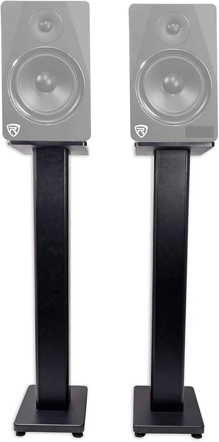 Rockville Pair RHT28 28 Inch Bookshelf Speaker Stands, 60 lbs Capacity by Rockville