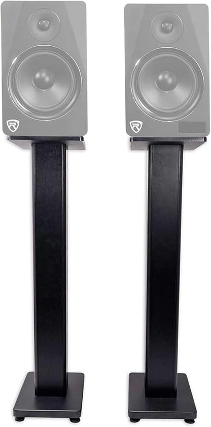 Rockville Pair RHT28 28 Inch Bookshelf Speaker Stands, 60 lbs Capacity by Rockville
