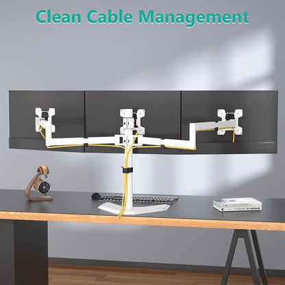 WALI Triple Monitor Stand, Free Standing Three LCD Monitor Fully Adjustable - Image 7