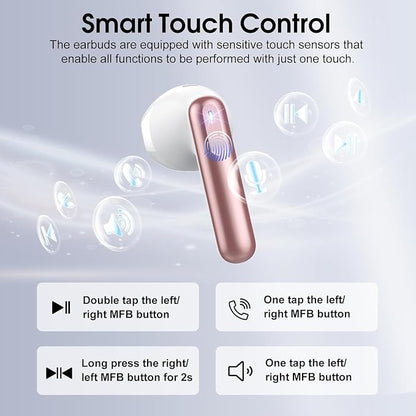 Wireless Earbuds, 40H Ultralight in-Ear Buds, IP7 Waterproof Earphones - Image 5