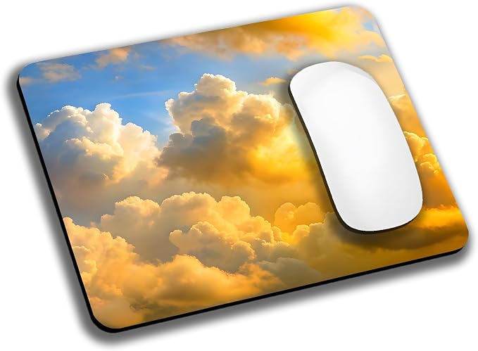 Aesthetic Gold Clouds Mouse Pads by EASTSMOOTH