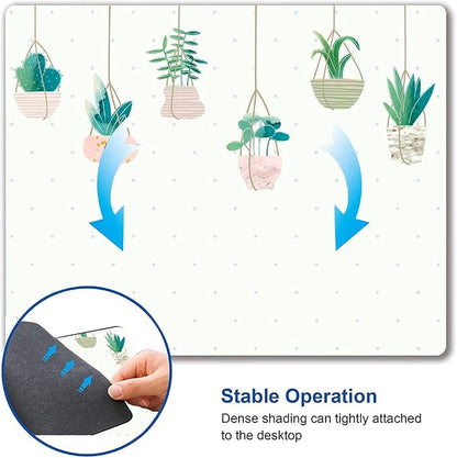Mouse Pad, Plants Mouse Pad, Square Mouse Mat Waterproof Mousepad Non-Slip - Image 3
