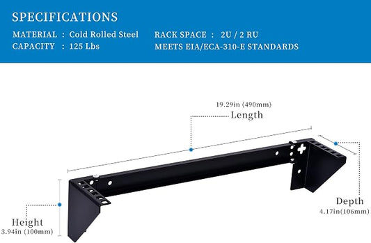 RackPath 2U Vertical Wall Mount Rack - Image 2