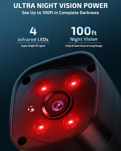 OHWOAI 《Dual Antennas & 130°Wide Angle》Wireless Security Camera System Outdoor - Image 7