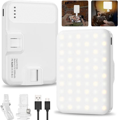 Selfie Light, LED Camera Light Video Lights 60 LED 2200mAh Rechargeable Phone by HOME
