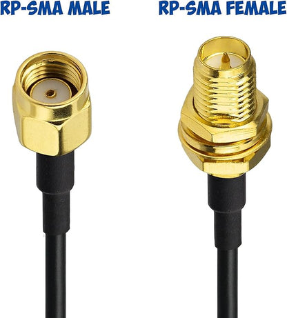 Bingfu WiFi Antenna Extension Cable 2-Pack RP-SMA Male to RP-SMA Female - Image 7