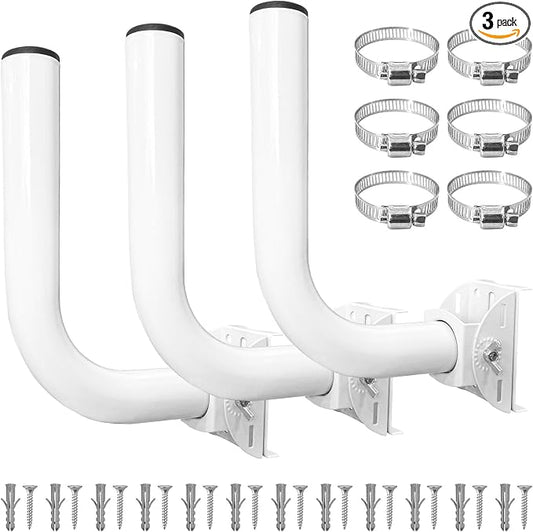Universal Wireless Bridge Bracket Mount, 3 Pack J Pole Mounts, Adjustable Pole by LJZP