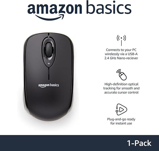 Amazon Basics 2.4 Ghz Wireless Optical Computer Mouse - Image 2