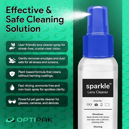 Sparkle Anti-Reflective Lens Cleaner Spray kit | 1oz Glasses Cleaner Spray + - Image 2