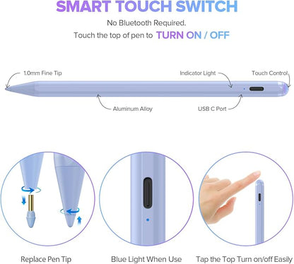Stylus Pen for iPad 6th-11th Generation-2X Fast Charge Active Pencil Compatible - Image 5