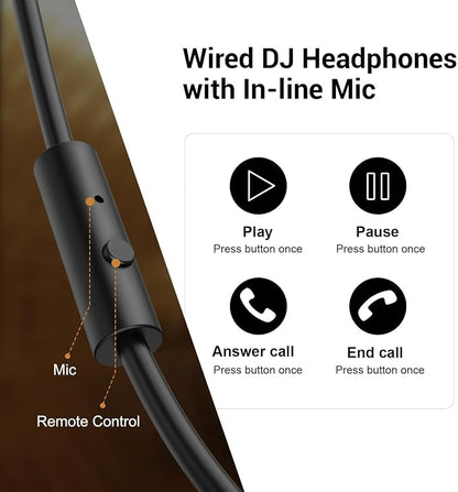 OneOdio Wired Over Ear Headphones Studio Monitor & Mixing DJ Stereo Headsets - Image 2