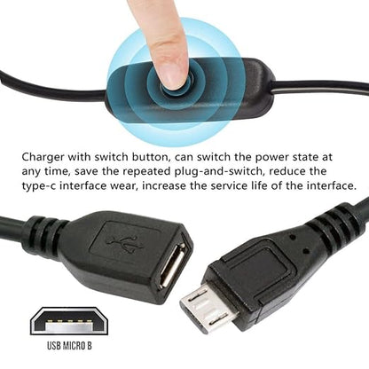 chenyang Micro USB Power Switch Extension Cable Micro USB Male to Female - Image 5