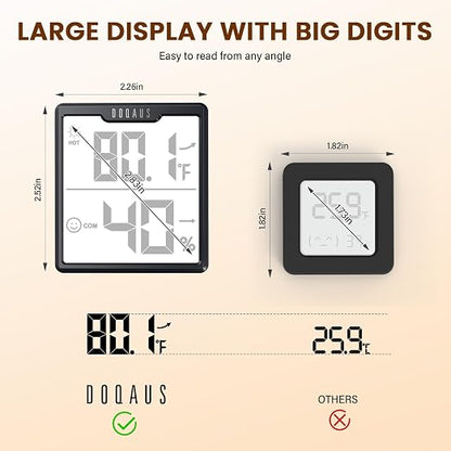 DOQAUS 3 Pieces Digital Hygrometer Indoor Thermometer Humidity Meter - Image 4