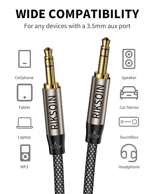 3.5mm Nylon Braided Aux Cable 4FT - Image 6