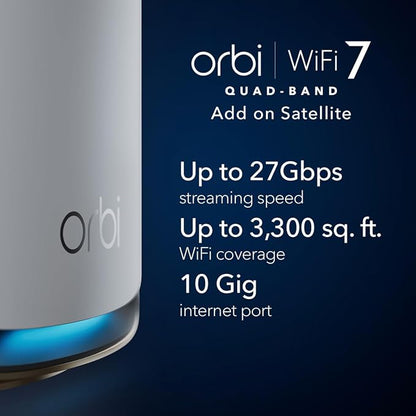 NETGEAR Orbi 970 Series Quad-Band WiFi 7 Mesh Add-on Satellite - Image 2