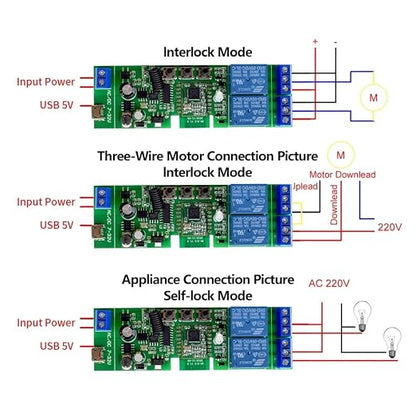 2 Channel 5V 12V ZigBee Smart Relay Switch, Adjustable Self Lock and Momentary - Image 6