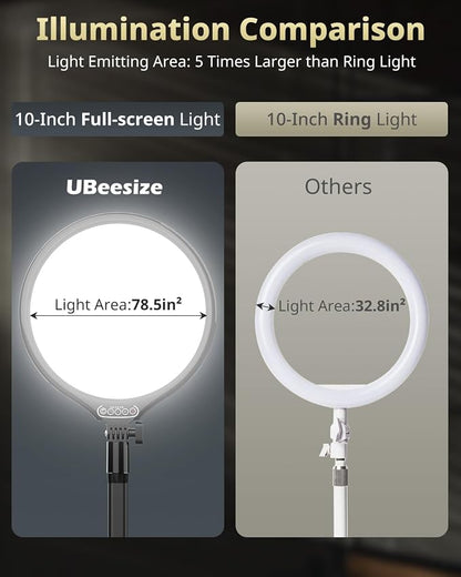 UBeesize 10" Key Light for Streaming, Desk Ring Light - Image 5