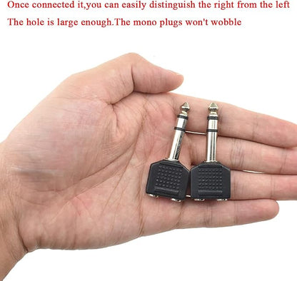 Hahiyo 3.25 M-2x6.35 F-TRS Stereo Plug Interconnect Audio One Male 6.35mm and - Image 4