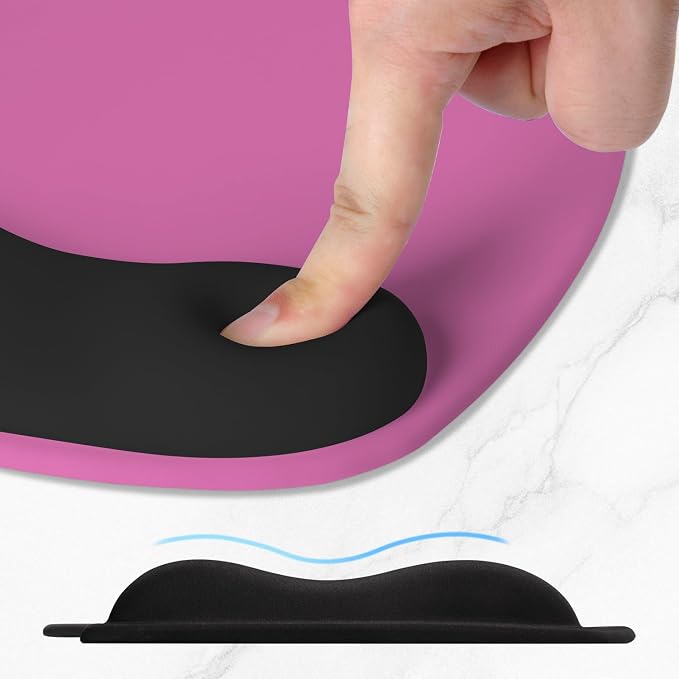 ITNRSIIET Ergonomic Mouse Pad, Cushioned Gel Wrist Rest, Non-Slip Base - Image 4