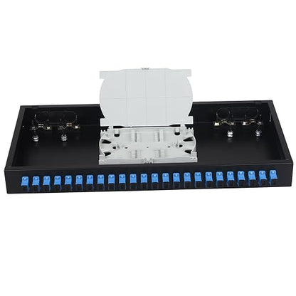 Xunsomten-24 Singlemode 24 Port SC-UPC Rack Mount Enclosure Box & Splice Trays - Image 3