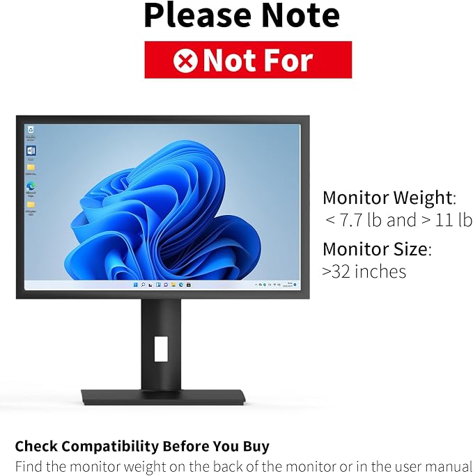 Vesa Monitor Stand with Spring-Adjustable Height, Rotation Vesa Stand, - Image 2