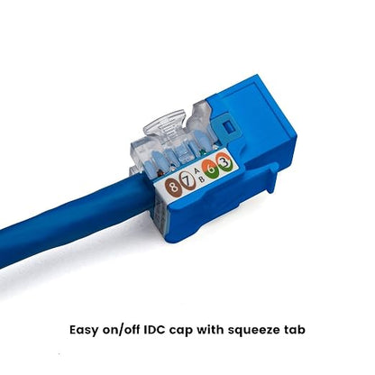 trueCABLE Cat6A Keystone Jack, Unshielded, 90 Degree Punch-Down, UL Listed - Image 5