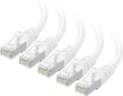 Cable Matters 10Gbps 5-Pack Snagless Shielded Cat 6A Ethernet Cable - 7ft by CableMatters