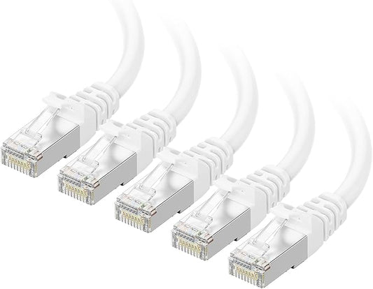 Cable Matters 10Gbps 5-Pack Snagless Shielded Cat 6A Ethernet Cable - 7ft by CableMatters