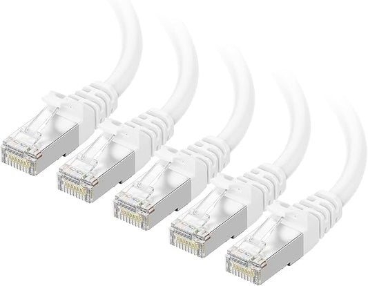 Cable Matters 10Gbps 5-Pack Snagless Short Shielded Cat 6A Ethernet Cable - 3ft by CableMatters