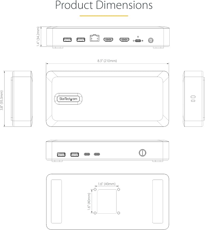 StarTech.com USB-C Docking Station, 40Gbps Data Transfer, 2.5Gb Ethernet - Image 10