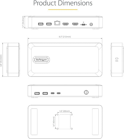 StarTech.com USB-C Docking Station, 40Gbps Data Transfer, 2.5Gb Ethernet - Image 10