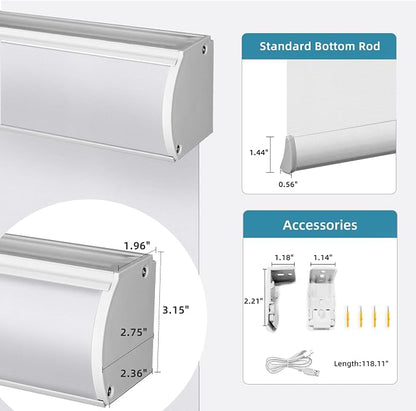 SmartWings Motorized Light Filtering Shades, Work - Image 7