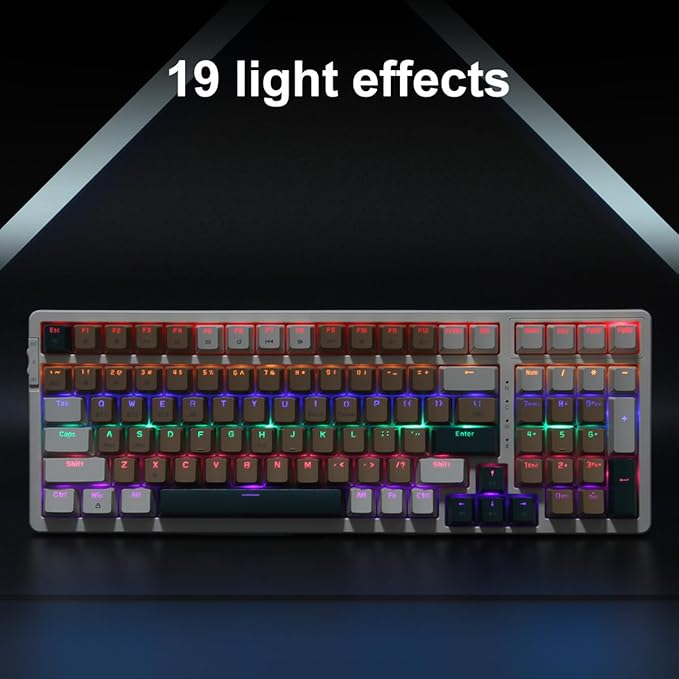 Wireless Mechanical Keyboard, Triple Mode 2.4G/USB-C/BT Gaming Keyboards 100 - Image 7