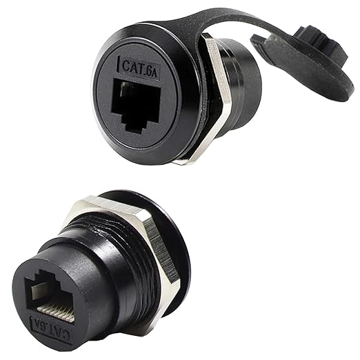 PENGLIN 2Pack RJ45 Shielded Panel Mount Coupler, Ethernet LAN Pass Through by PENGLIN