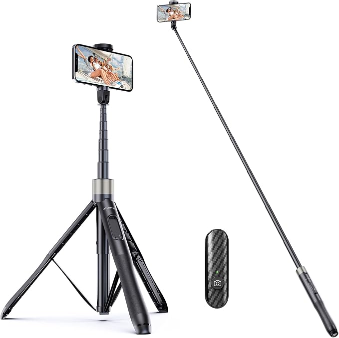 ATUMTEK 65" Selfie Stick Tripod, All in One Extendable Phone Tripod Stand by ATUMTEK