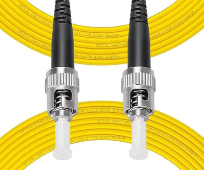 Fibergaga-1m OS2 ST to ST Fiber Patch Cable, Single Mode, Length Option: by Fibergaga
