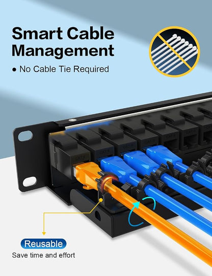 12 Port Keystone Patch Panel CAT6 - Image 2