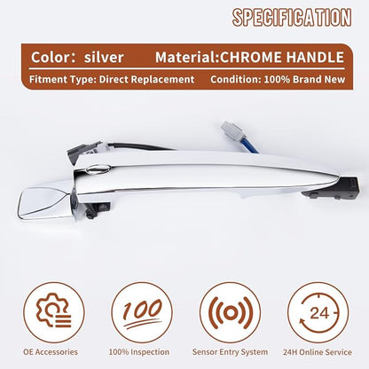 Exterior Door Handle for Nissan Maxima Sentra Murano Leaf Chrome Door Handle - Image 4