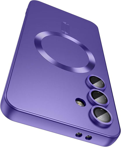 Magnetic for Samsung Galaxy S24 FE Case Slim Soft Silicone Bumper Shockproof by LEKEVO