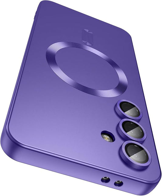 Magnetic for Samsung Galaxy S24 FE Case Slim Soft Silicone Bumper Shockproof by LEKEVO