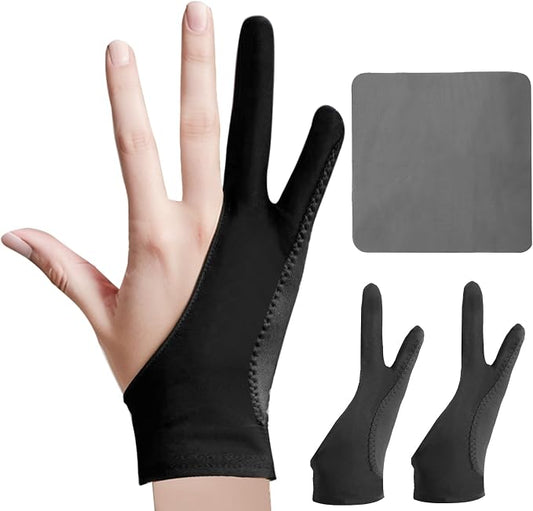 Digital Drawing Glove: 3-Layer Palm Rejection, Two-Finger Artist Glove by Unknown