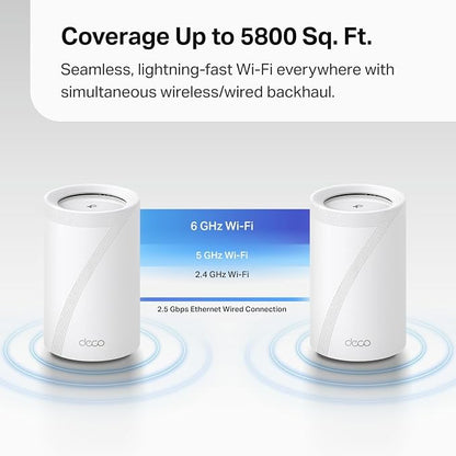 TP-Link Deco 7 Pro BE63 Tri-Band WiFi 7 BE10000 Whole Home Mesh System- - Image 8