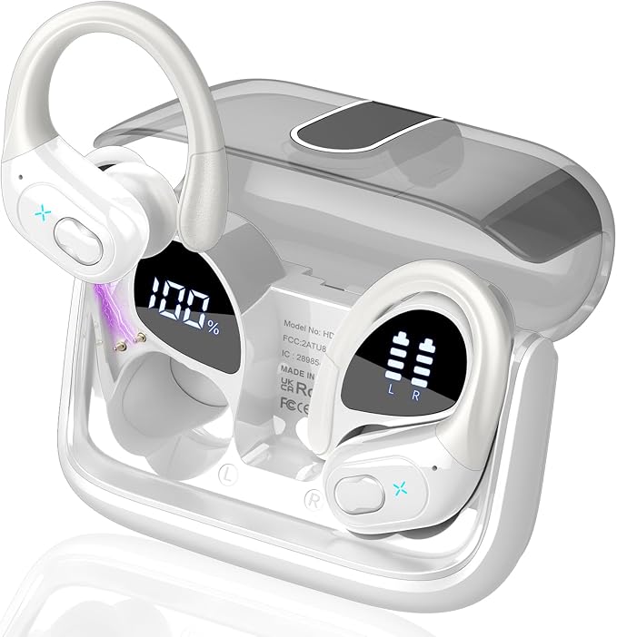 Wireless Earbuds 75hrs Bluetooth 5.4 Headphone Sport, 2025 Bluetooth Earbuds by Aptkdoe
