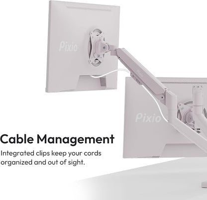 Pixio PS1D Wave Pink Dual Monitor Arm Stand Desk Mount - Image 5