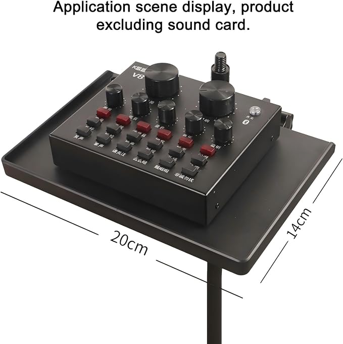 RTNLIT Microphone Stand Tray, Clamp On Firm Rack Tray Holder - Image 3