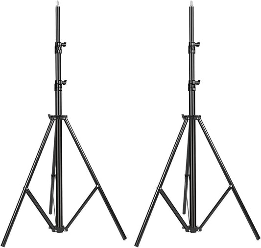 2 Packs Heavy Duty Light Stand 10ft/300cm, Adjustable Air-Cushioned Metal by SUPON