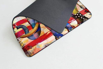 Square Mouse Pad American Flag，Colorful Baby Elephant-1, Gaming Mouse Pads - Image 4