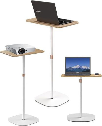Mobile Standing Desk Height Adjustable Floor Laptop Stand, Computer Cart by Hocoder