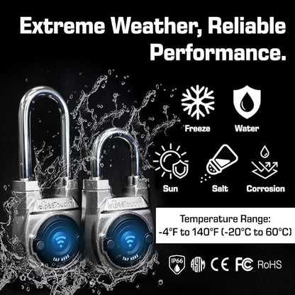 5th GEN Outdoor Smart Padlock – Keyless Bluetooth & NFC Lock, Durable - Image 5